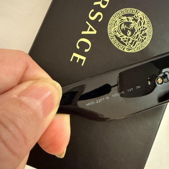 Versace Light Brown Mirror Gold Shield Unisex Sunglasses